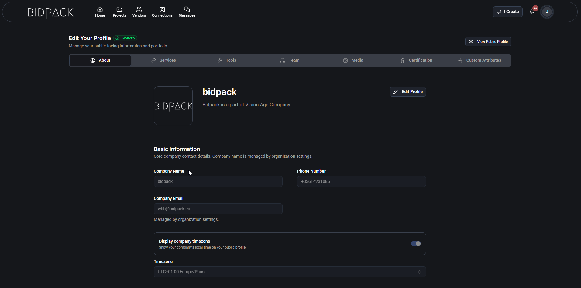 Build Your Company Profile